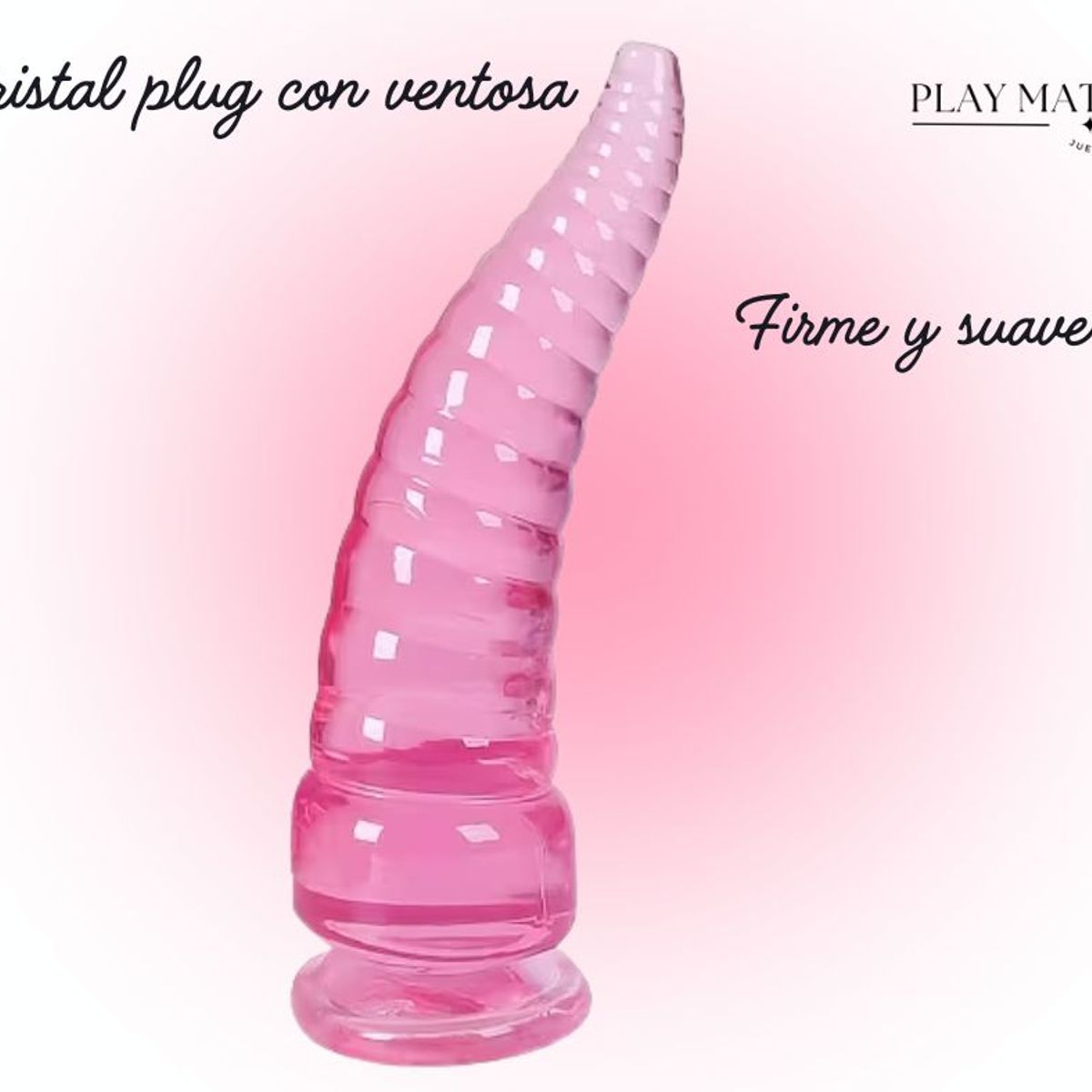 GENERICO - Plug anal hipoalergénico Cristalino con ventosa