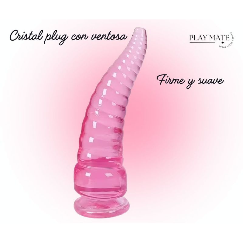 GENERICO - Plug anal hipoalergénico Cristalino con ventosa