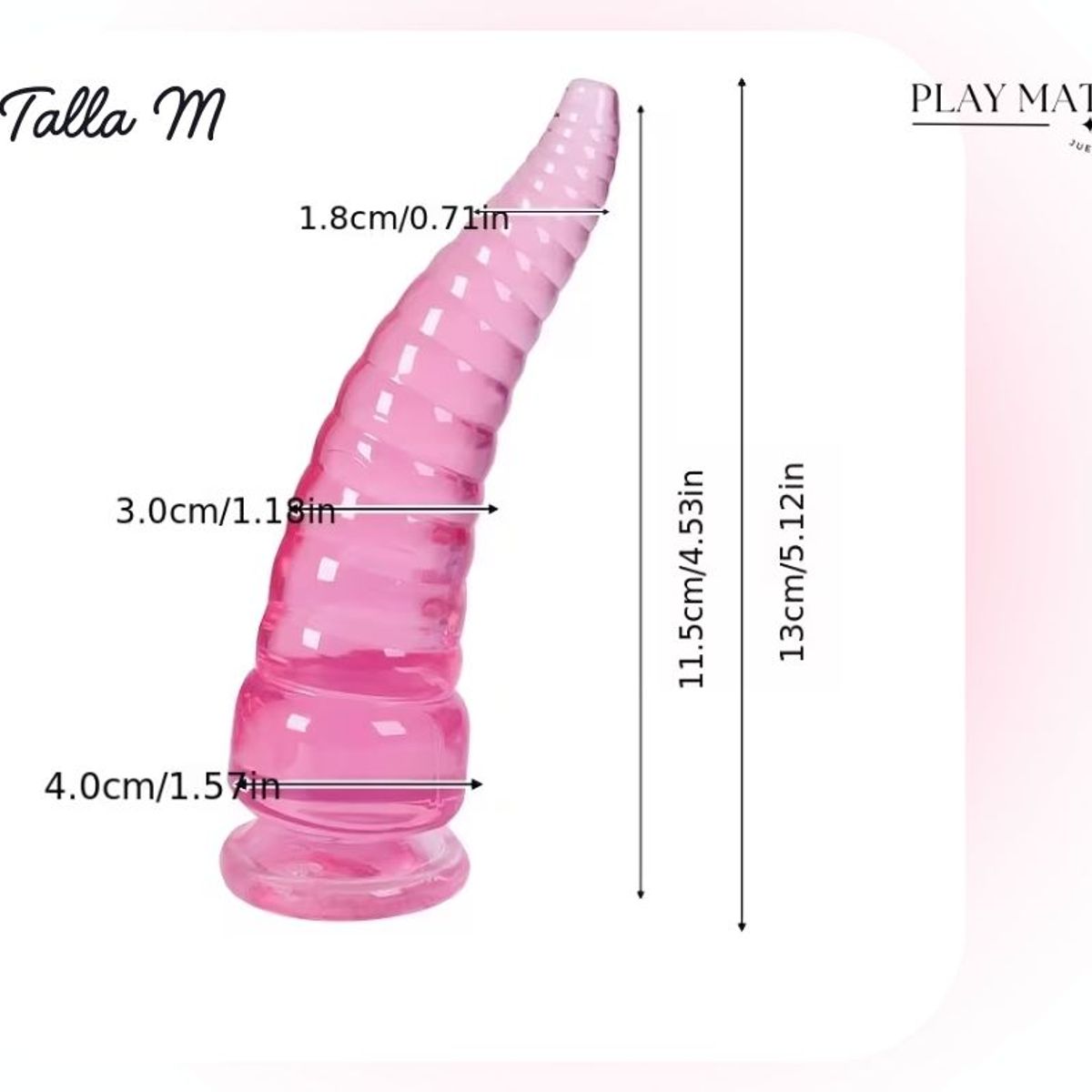 GENERICO - Plug anal hipoalergénico Cristalino con ventosa