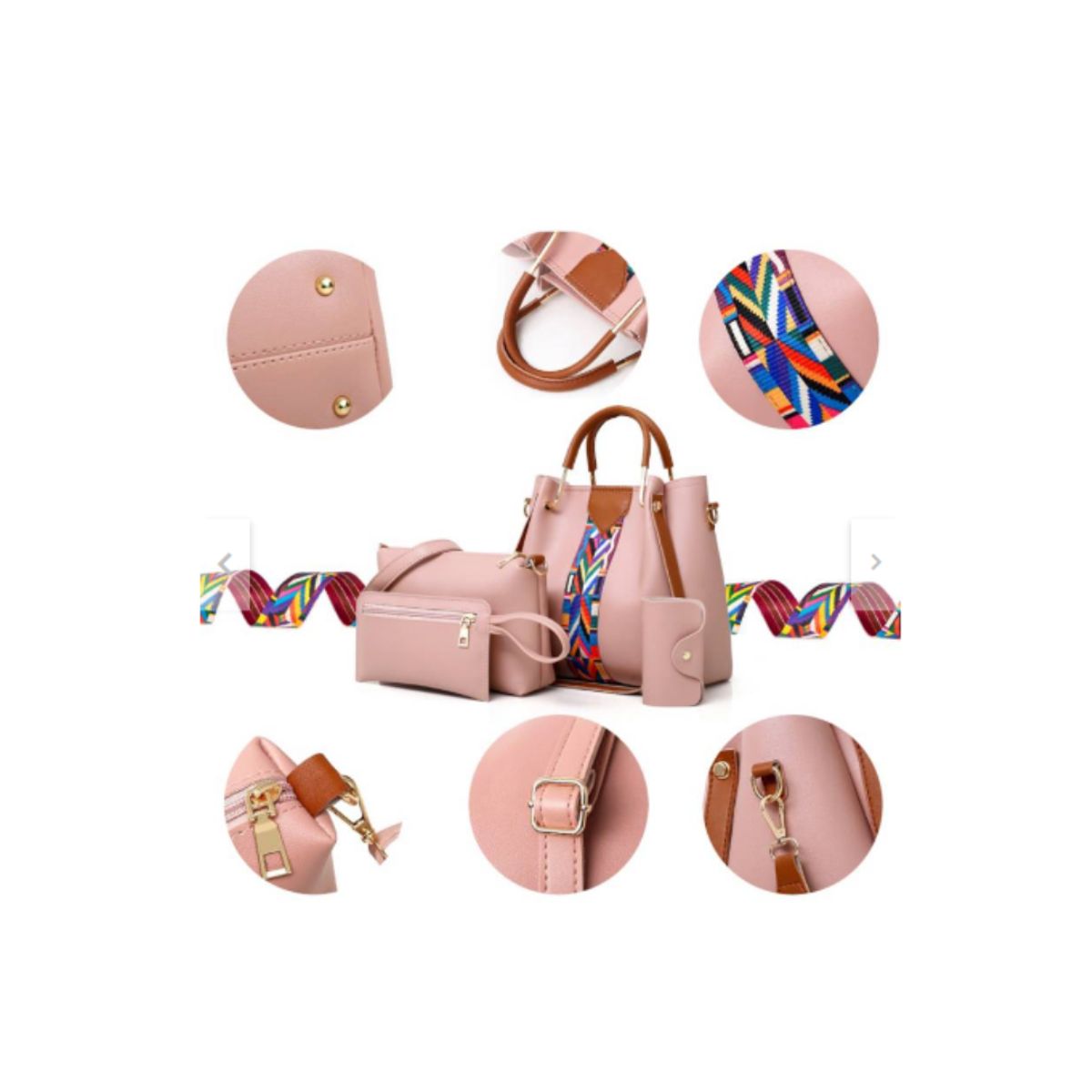 GENERICO - SET DE 4 BOLSAS MUJER COSMETIQUERA