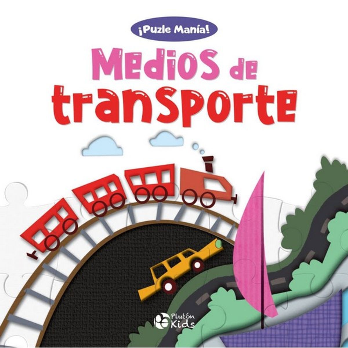 GENERICO - LibroMEDIOS DE TRANSPORTE ¡PUZLE MANIA con rompecabezas