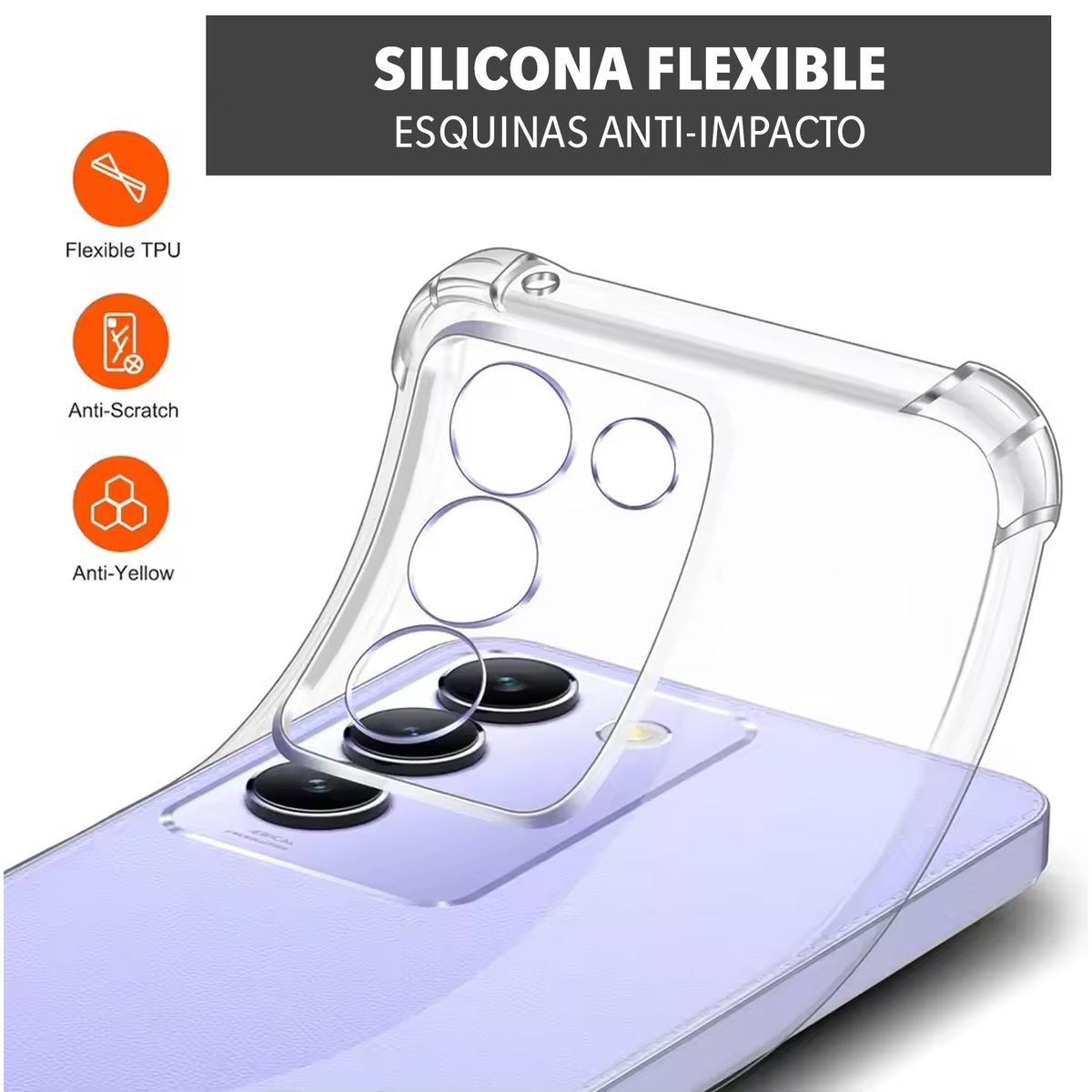 GENERICO - Case Funda Protector para VIVO V30 SE - TRANSPARENTE