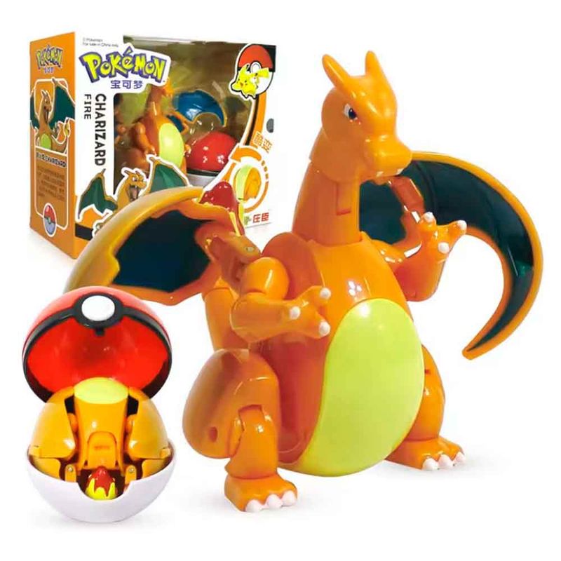 POKEMON - Juguete Charizard con Pokebola Articulable Pokémon 11cm Original