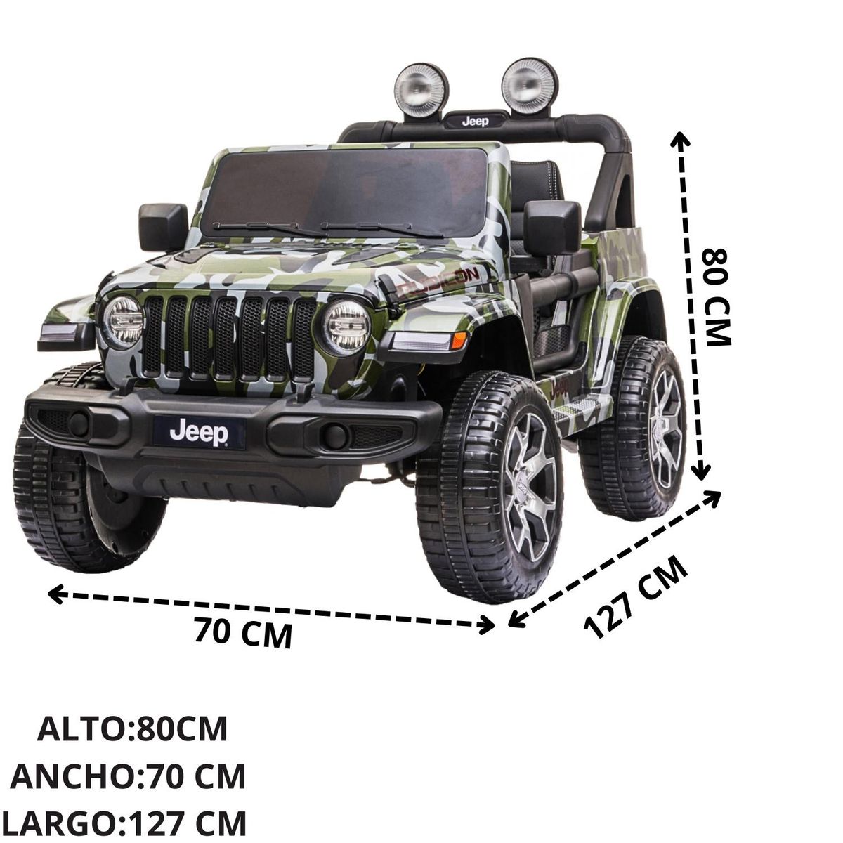 JEEP - Carro a Batería Jeep Rubicón De 12V