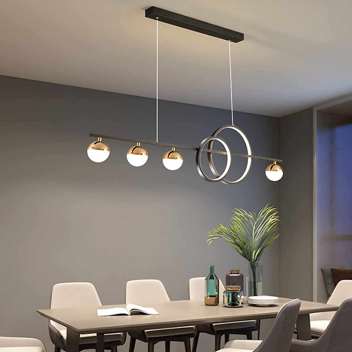 GENERICO - Lámpara Colgante Black and Gold