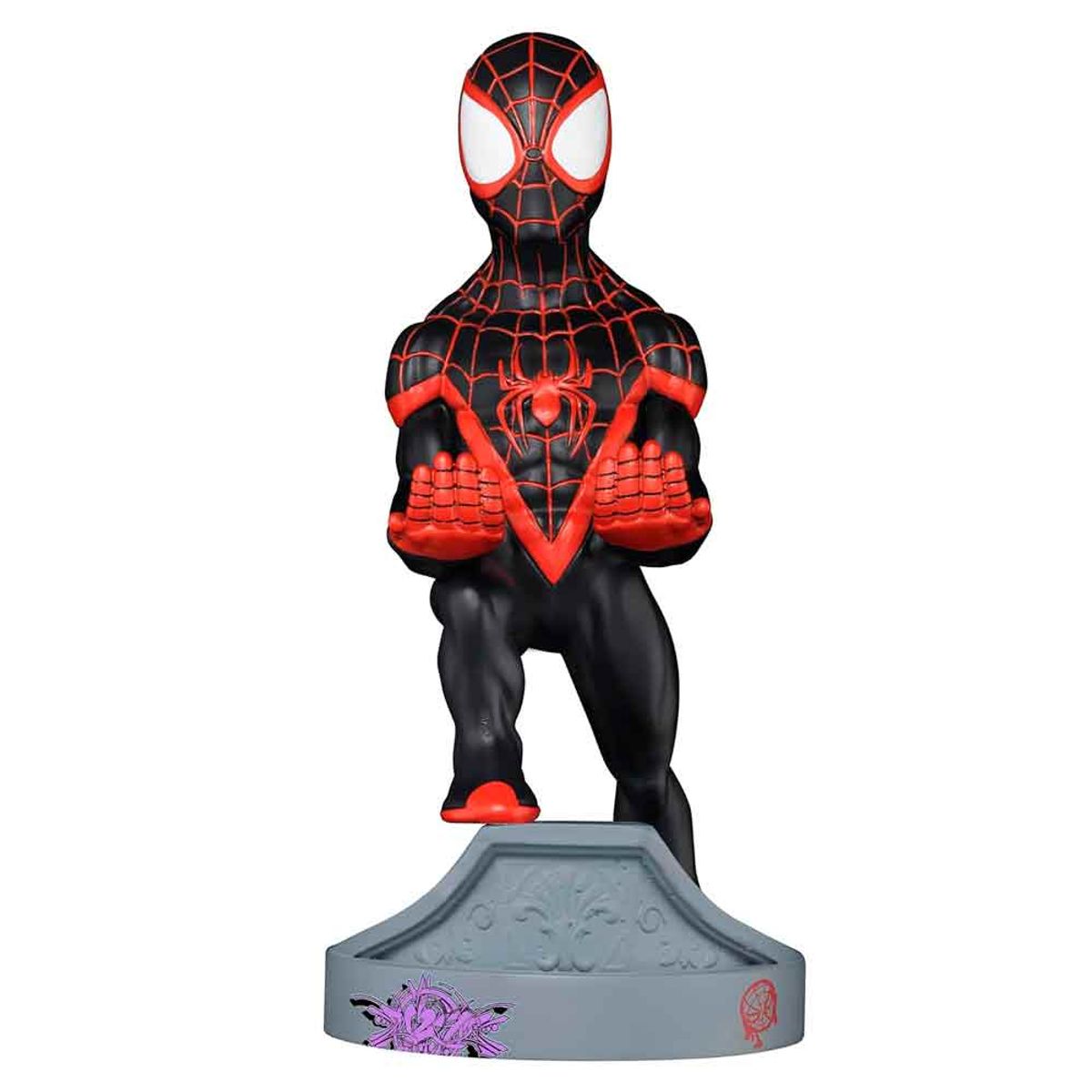 MARVEL - Figura Spiderman Miles Morales Cable Guys Soporte 20cm
