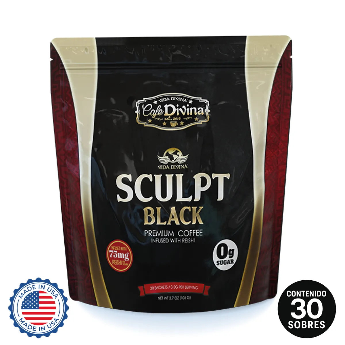 GENERICO - Café Sculpt Black Premium Coffe 30 sobres
