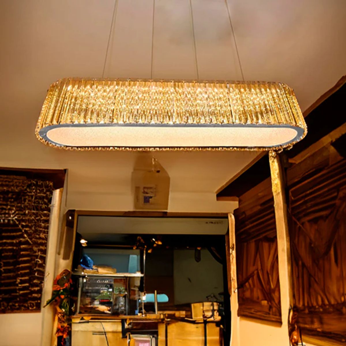 GENERICO - Lámpara Colgante Cristal Silver Led