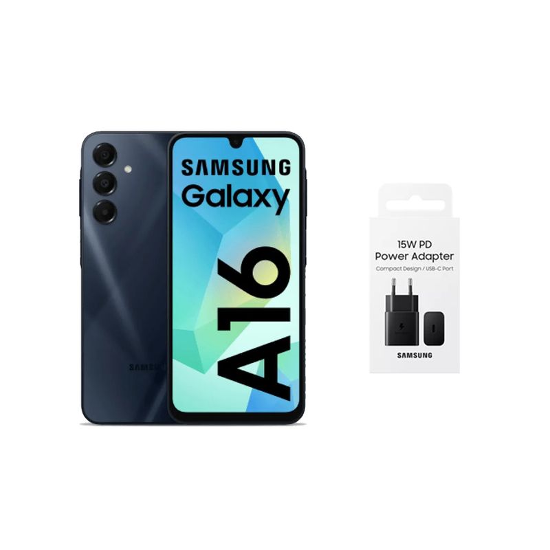SAMSUNG - Celular Samsung Galaxy A16 4gb 128gb Negro + cargador 15W