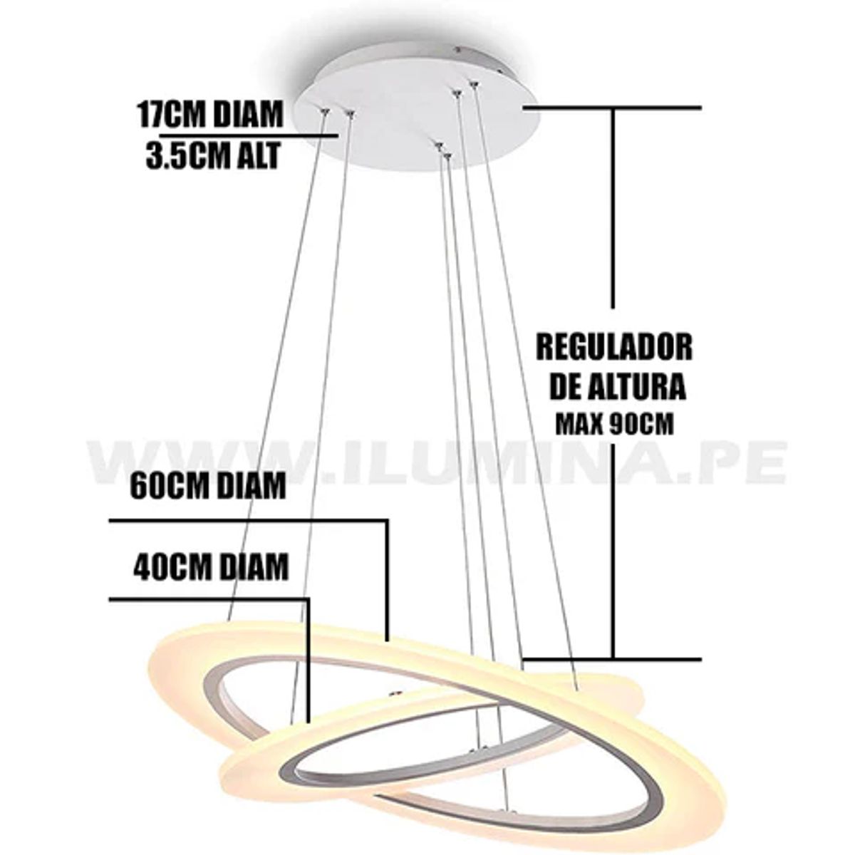 GENERICO - Lámpara Colgante Led White