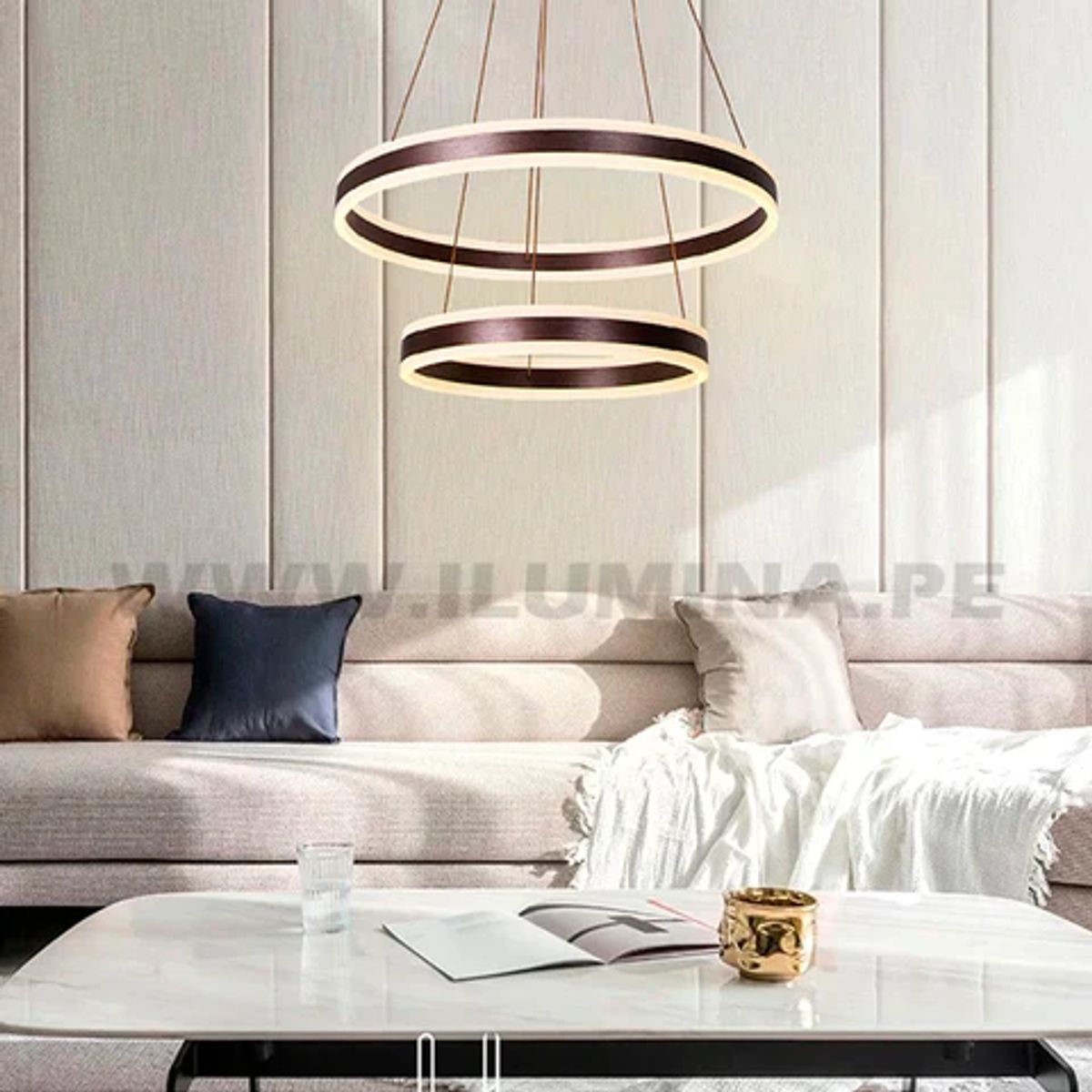 GENERICO - Lámpara Colgante Led Coffe Satinado