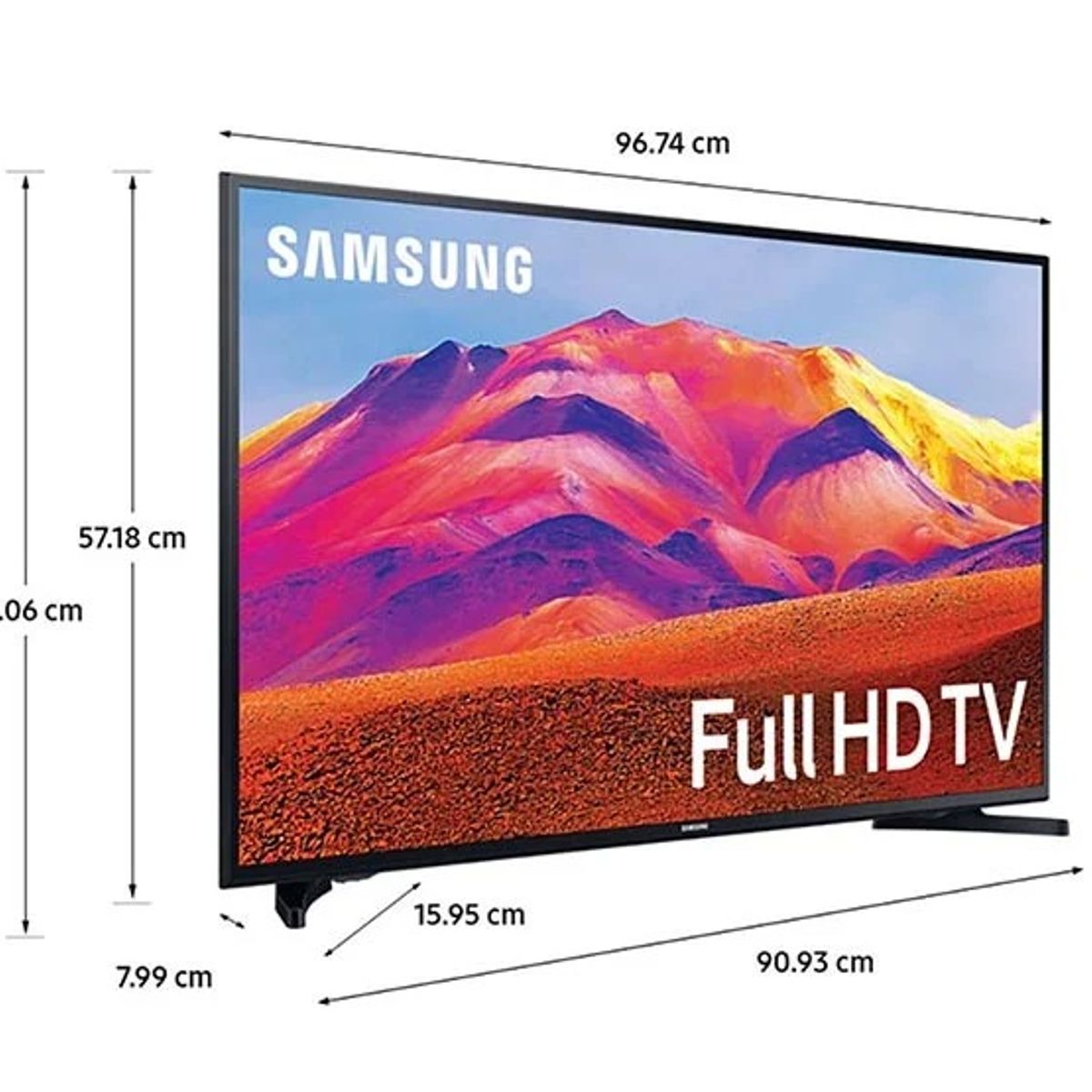 SAMSUNG - TELEVISOR SMART TV SAMSUNG FULL HD 43 UN43T5202AGXPE FHD CON WIFI Y SEÑAL DIGITAL INCORPORADO