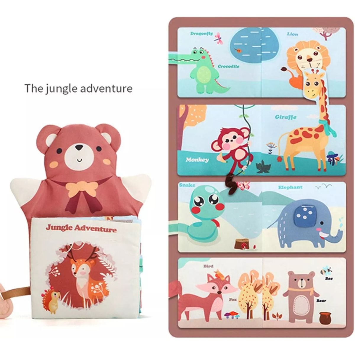 GENERICO - Libro de estimulación sensorial didáctico - Oso