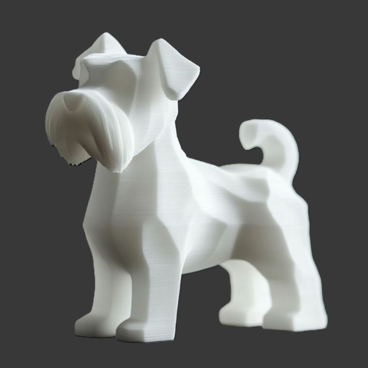 GENERICO - ADORNO EXCLUSIVO SCHNAUZER BLANCO 23cm x 13cm x 23cm