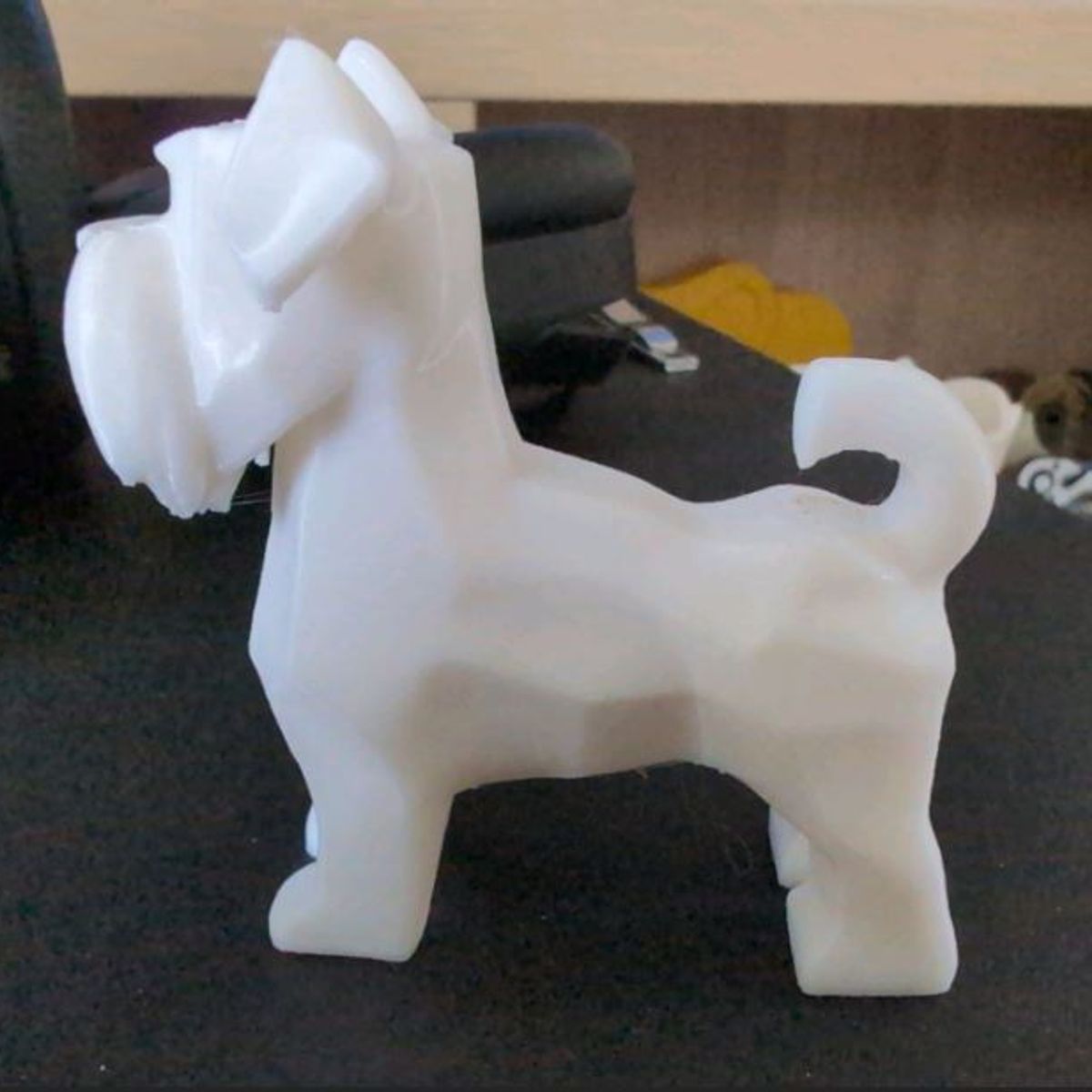 GENERICO - ADORNO EXCLUSIVO SCHNAUZER BLANCO 23cm x 13cm x 23cm