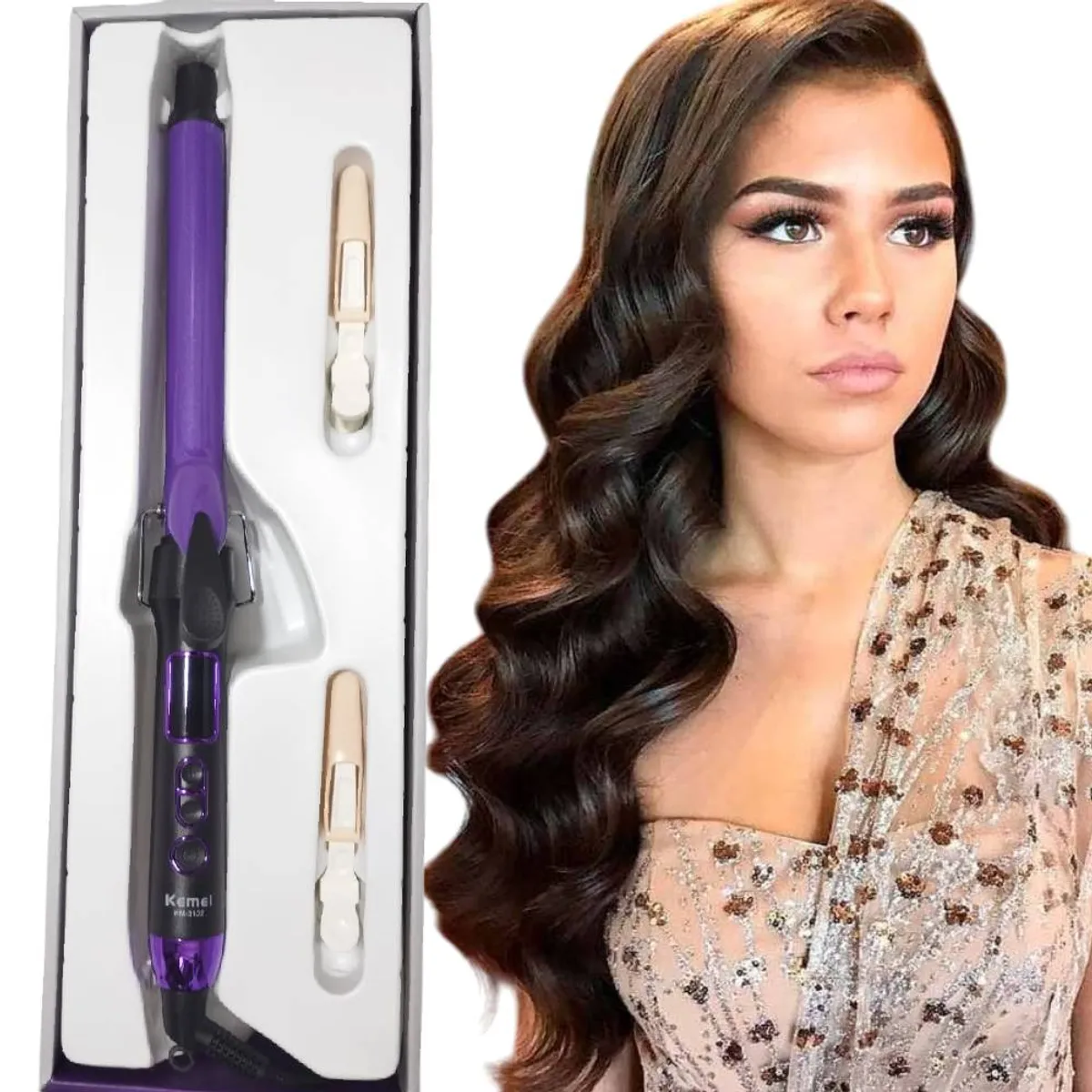 KEMEI - Rizador Ondulador Profesional KEMEI de 25 mm
