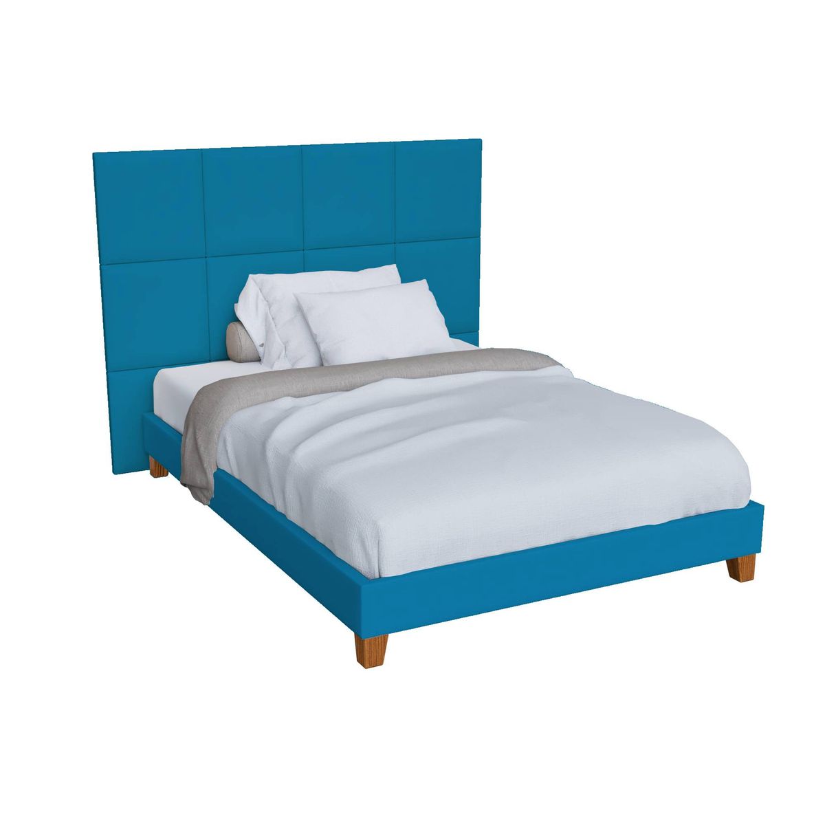 MUEBLES MACRUMO - Cabecera Modular Panel 40cmx40cm color Azul 1unidad