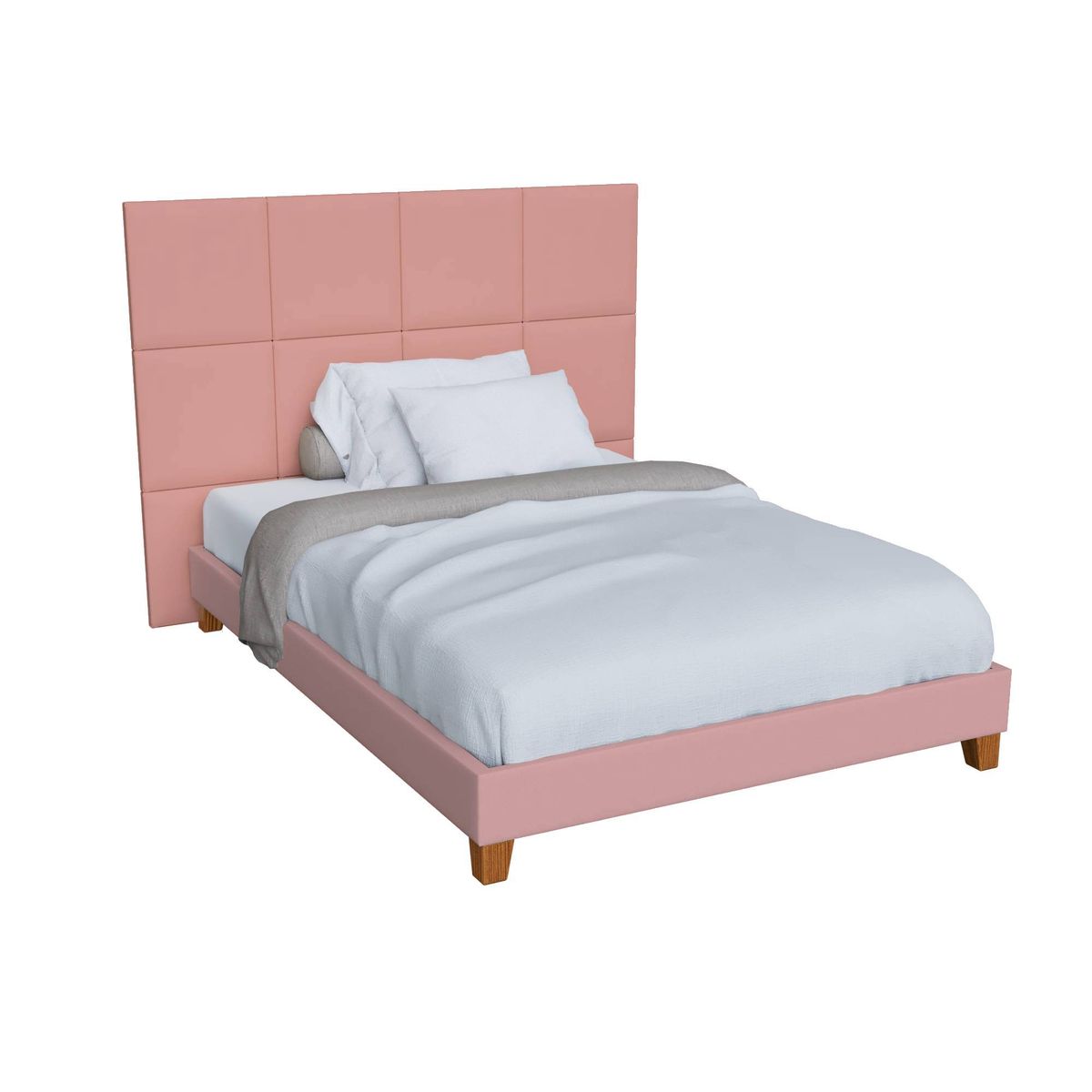 MUEBLES MACRUMO - Cabecera Modular Panel 40cmx40cm color Rosado 1unidad