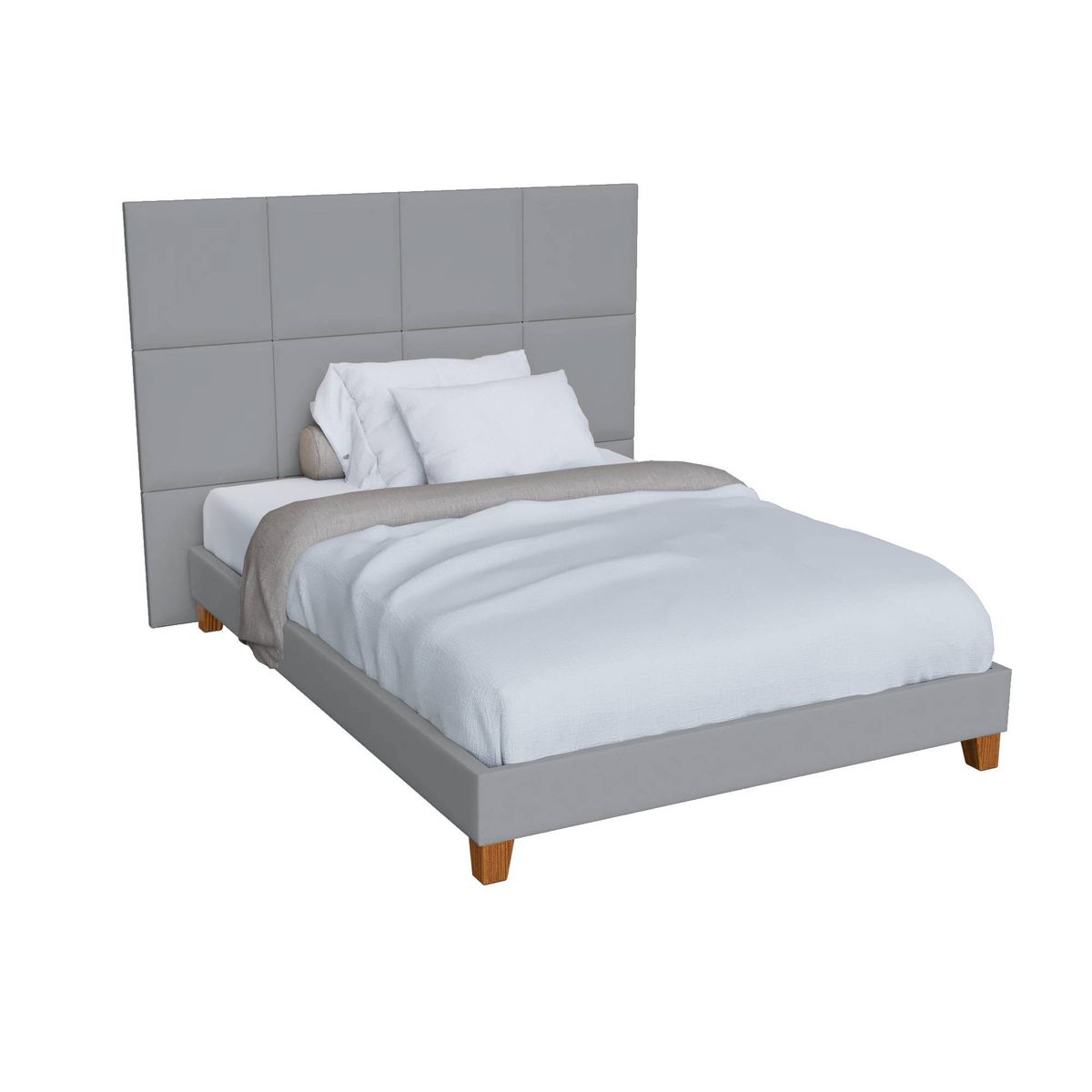 MUEBLES MACRUMO - Cabecera Modular Panel 40cmx40cm color Gris Claro 1unidad