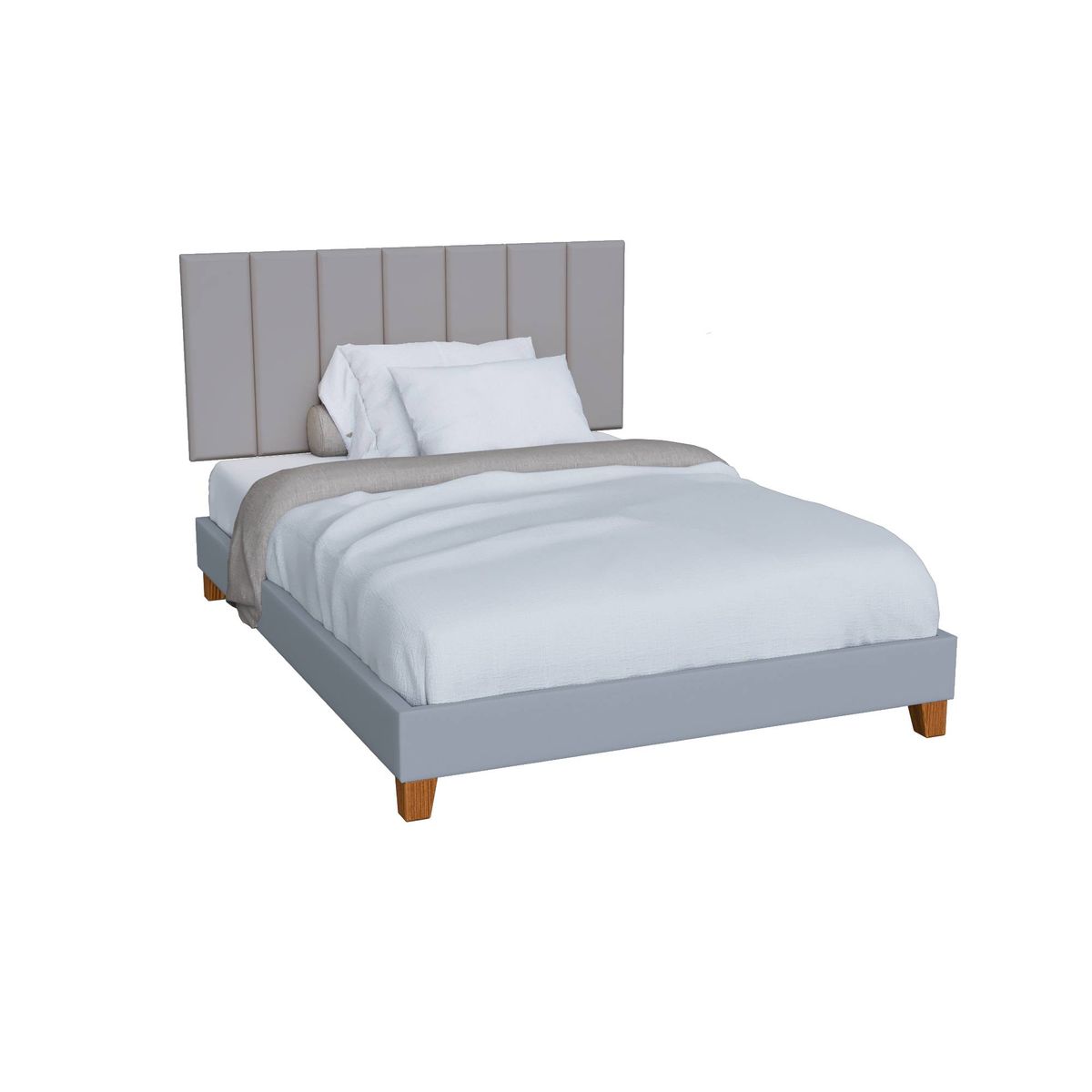 MUEBLES MACRUMO - Cabecera Modular Panel 60cmx20cm color Gris Claro 1unidad