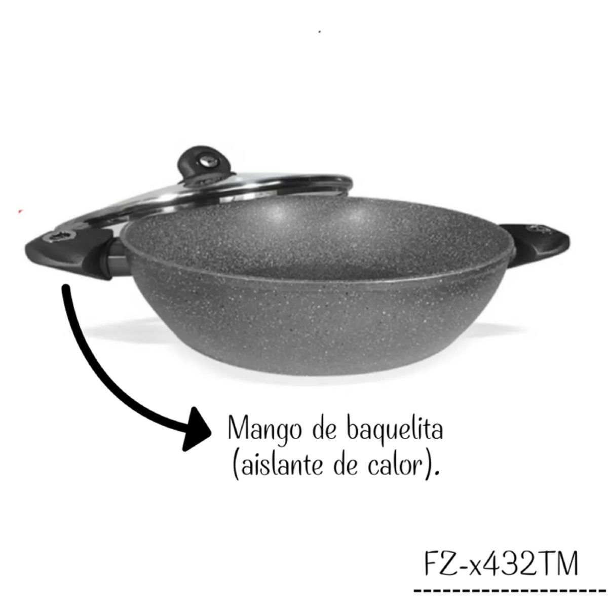 FINEZZA - Perol Finezza Ultragranito 32 cm - FZ-X432TM / Plomo