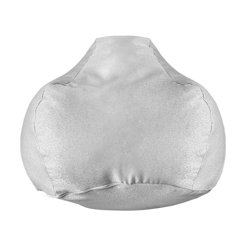 GENERICO - Puff Tipo Pera con Relleno de Poliestireno y Funda Interior Extraíble Gris