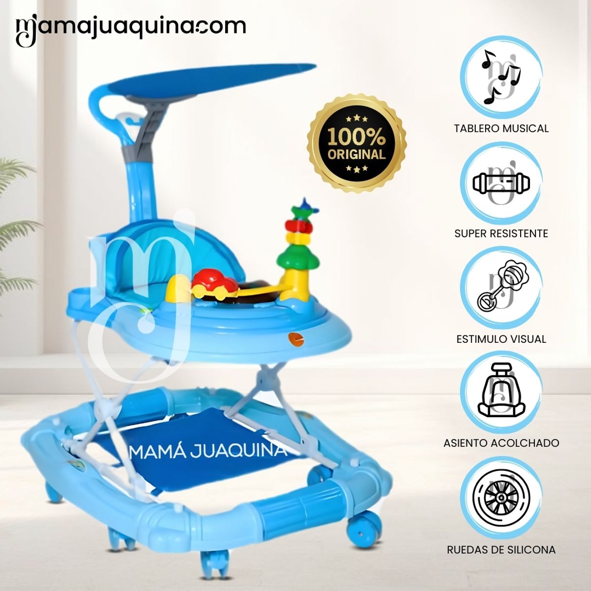 BABY - Andador con Tablero Musical «WALKIE» Blue