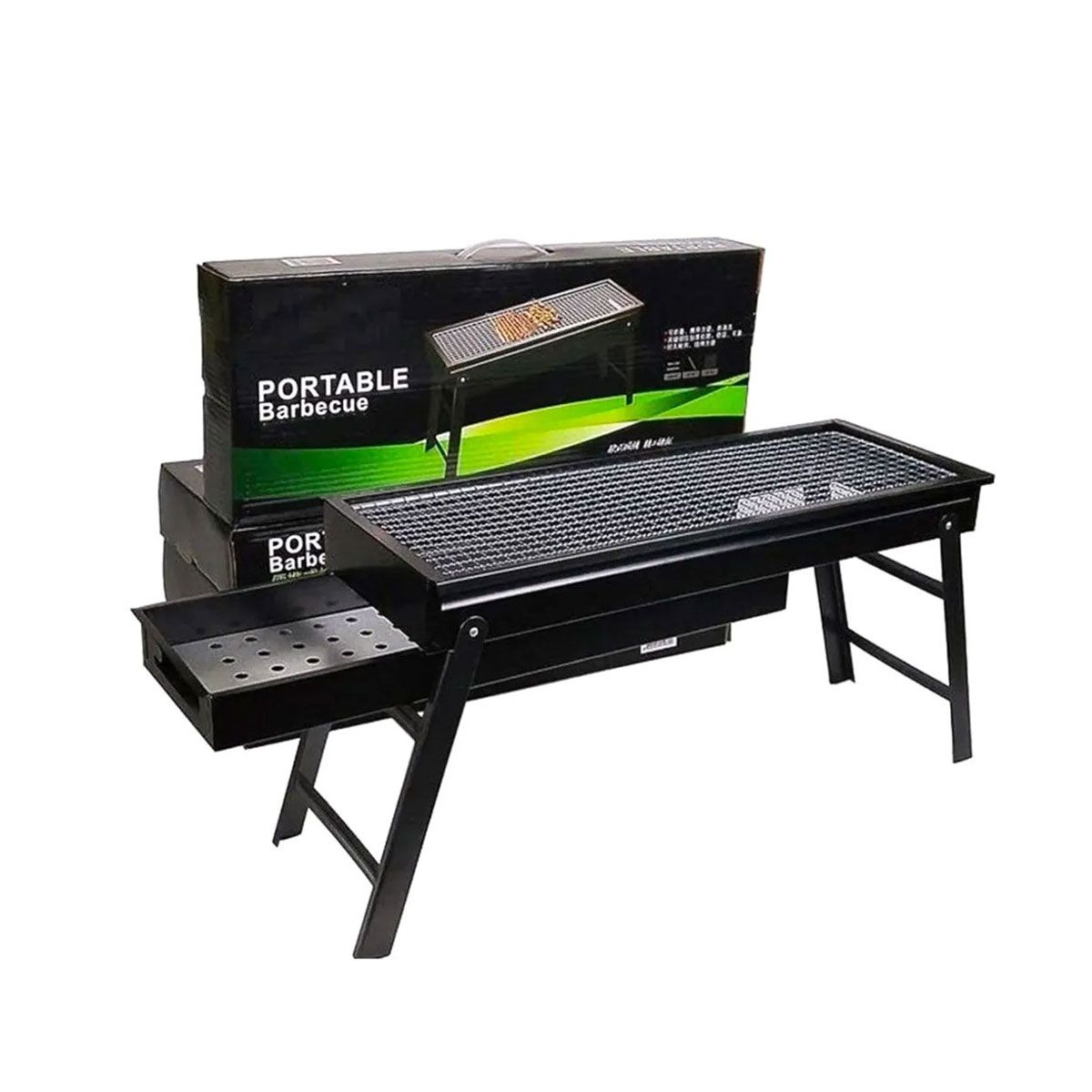 GENERICO - Parrilla A Carbon Plegable Portatil Camping Playa Paseo 60cm