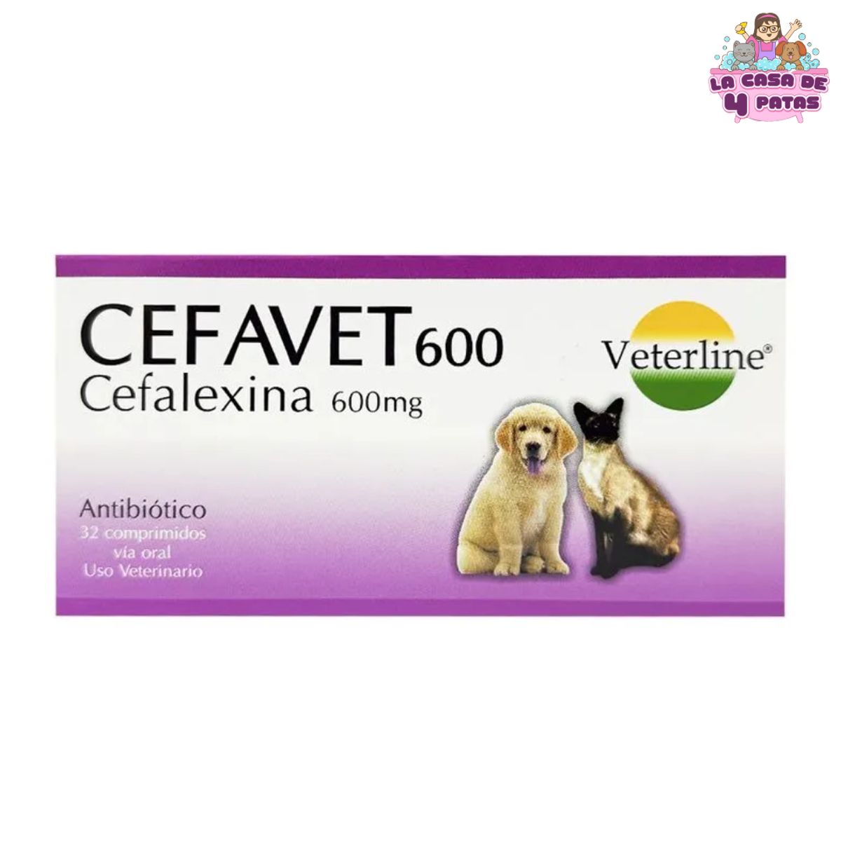 GENERICO - Medicamento CEFAVET 600 MG caja x32 comprimidos