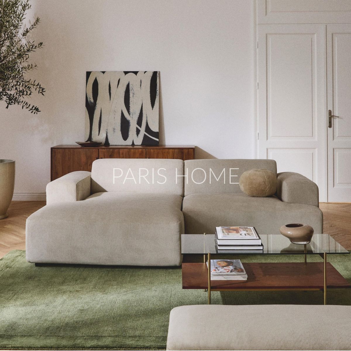 GENERICO - Sofá Izquierdo Seccional Esquinero 3 Plz Gala Pana - Beige Claro