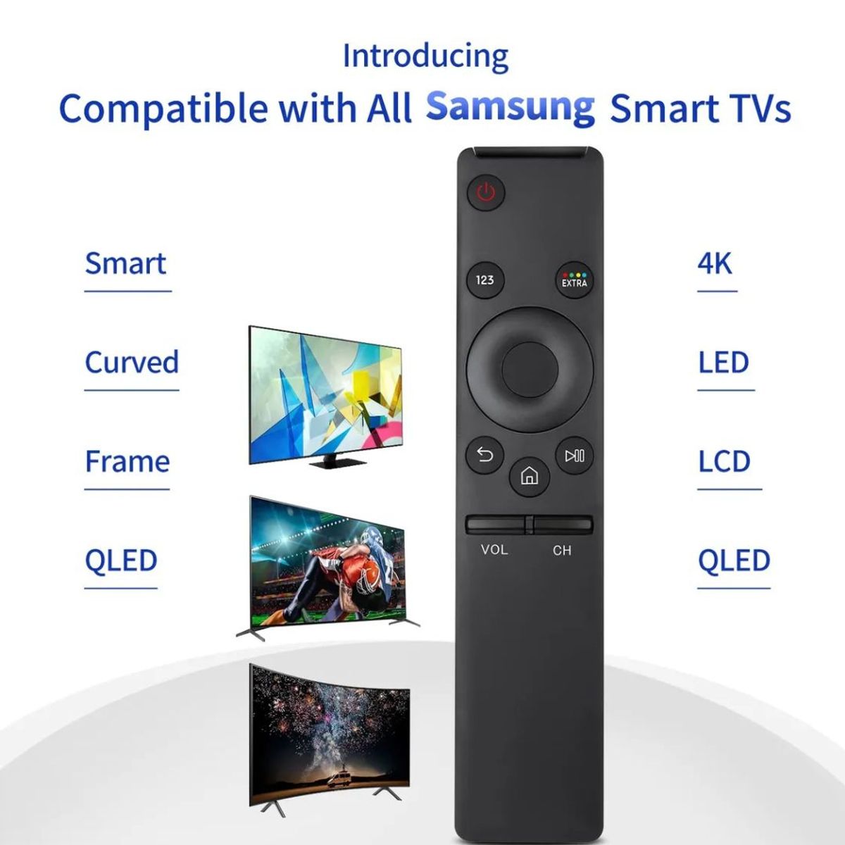 GENERICO - Control para Samsung funda turquesa