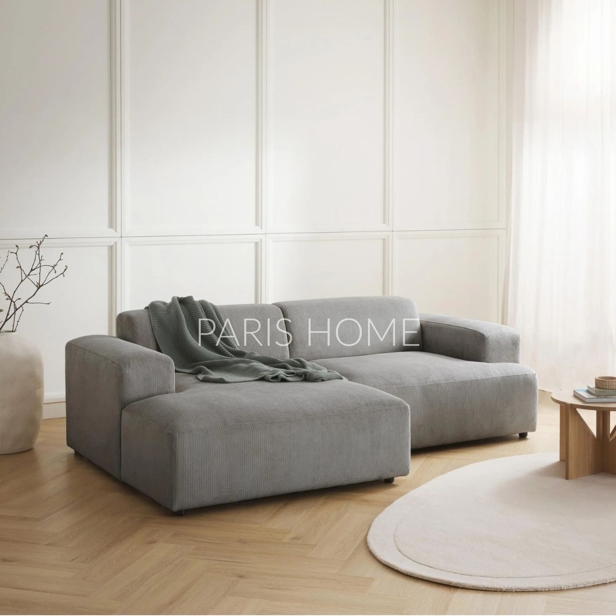 GENERICO - Sofá Izquierdo Seccional Esquinero 3 Plz Gala Pana - Gris