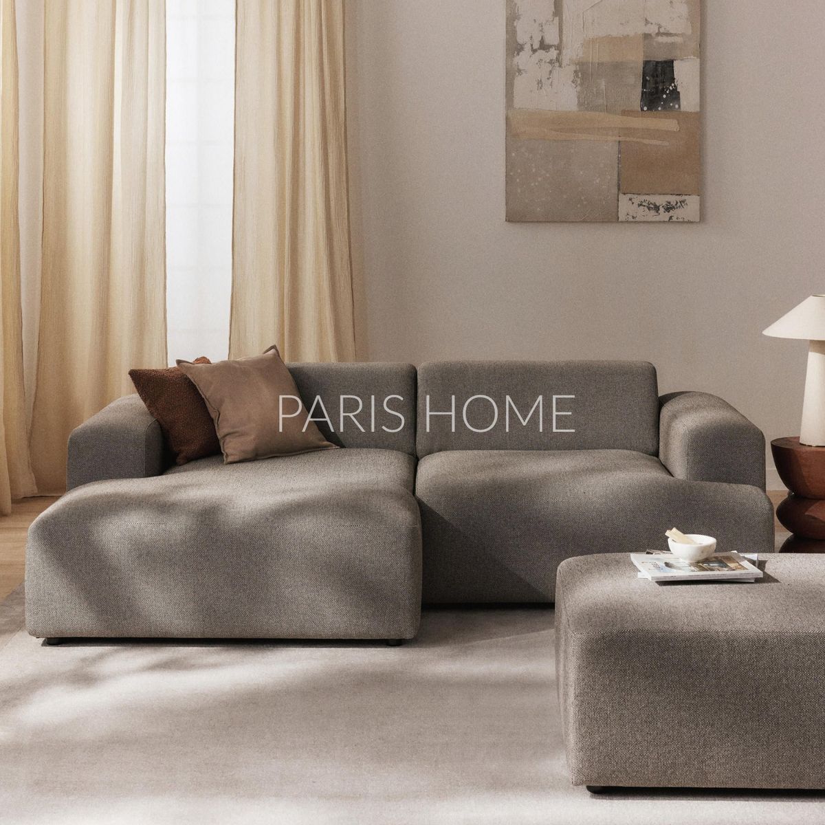 GENERICO - Sofá Izquierdo Seccional Esquinero 3 Plz Gala Tejido - Gris