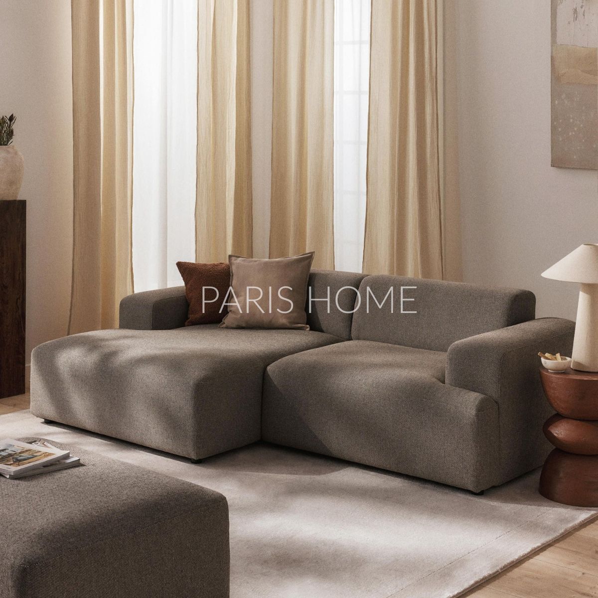 GENERICO - Sofá Izquierdo Seccional Esquinero 3 Plz Gala Tejido - Gris