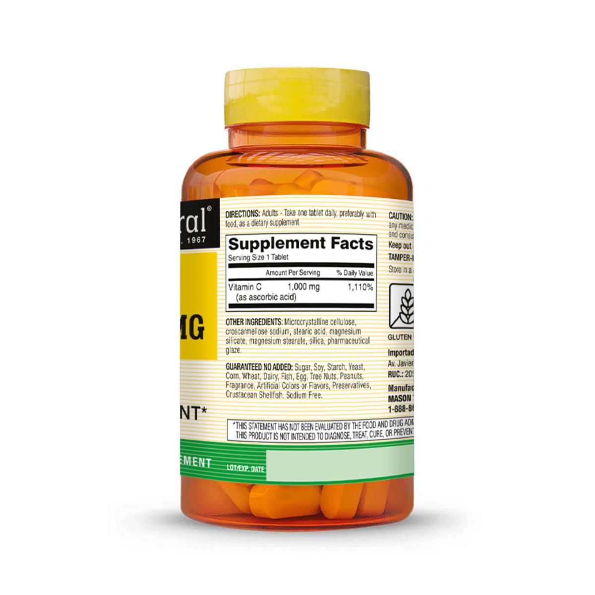 MASON NATURAL - Vitamina C 1000 MG - Mason Natural - 100 Tabletas