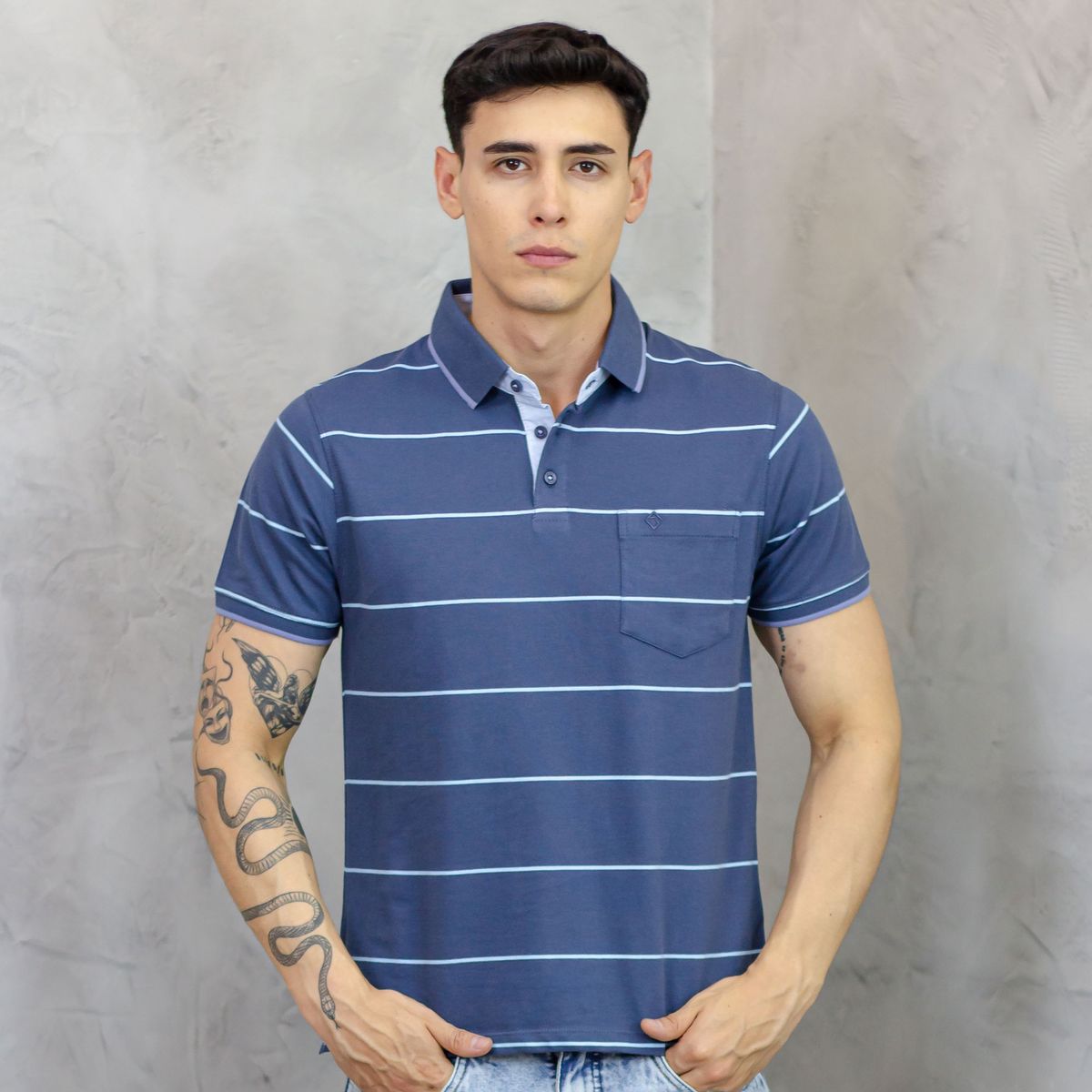 A VANTGARDESTYLE - POLO BOX CABALLERO MC - PIQUE LISTADO INGENIERIA