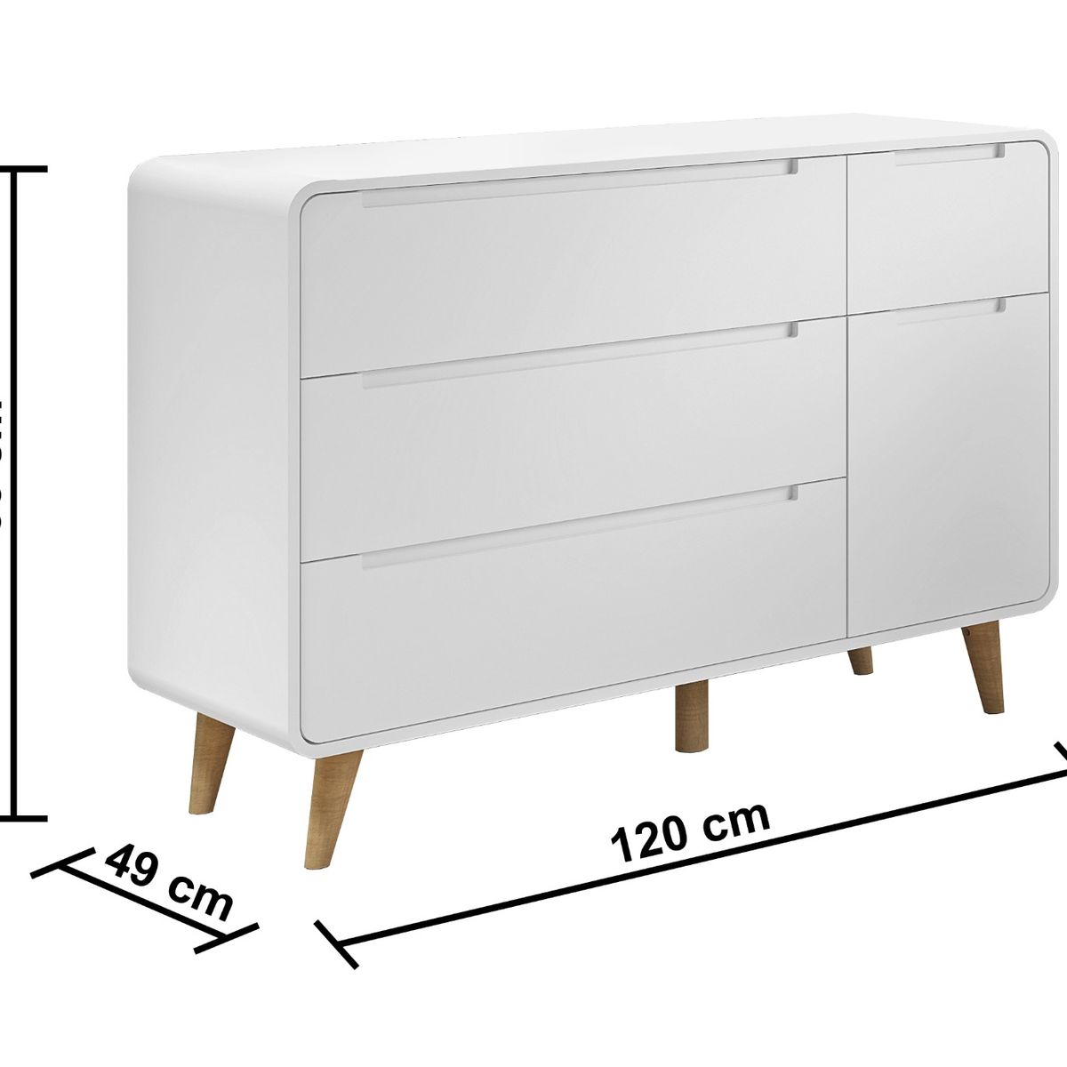 GENERICO - COMODA AGATHA BLANCO PARA BEBE