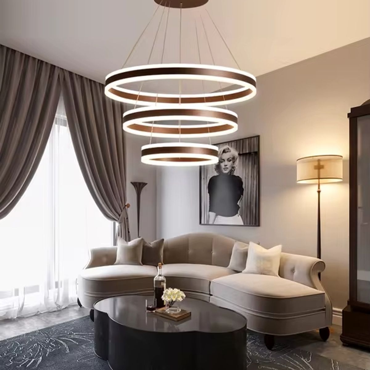 GENERICO - Lámpara Colgante Led Coffe Satinado