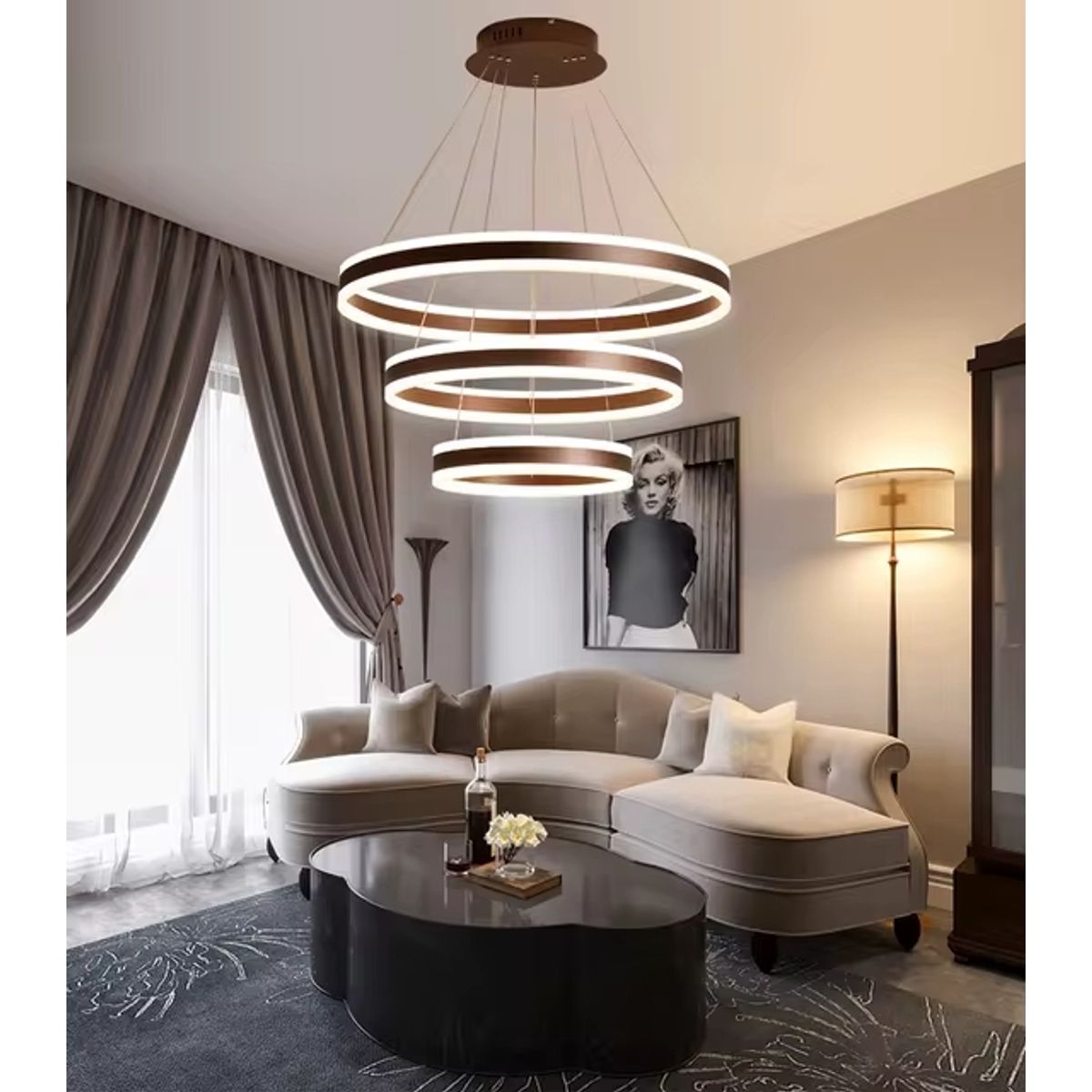 GENERICO - Lámpara Colgante Led Coffe Satinado