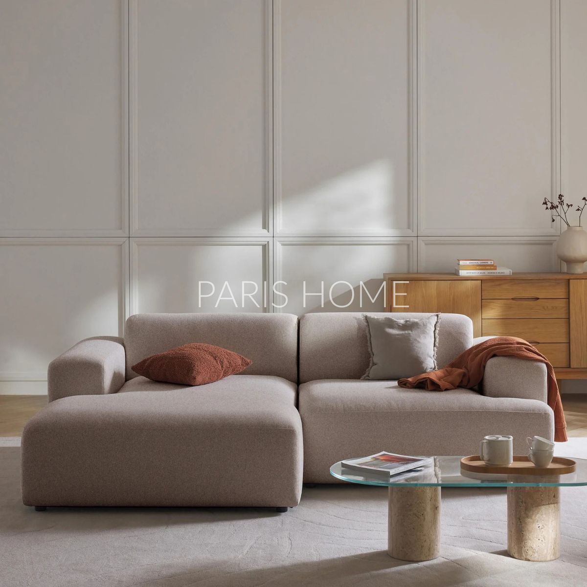 GENERICO - Sofá Izquierdo Seccional Esquinero 3 Plz Gala Tejido - Taupe