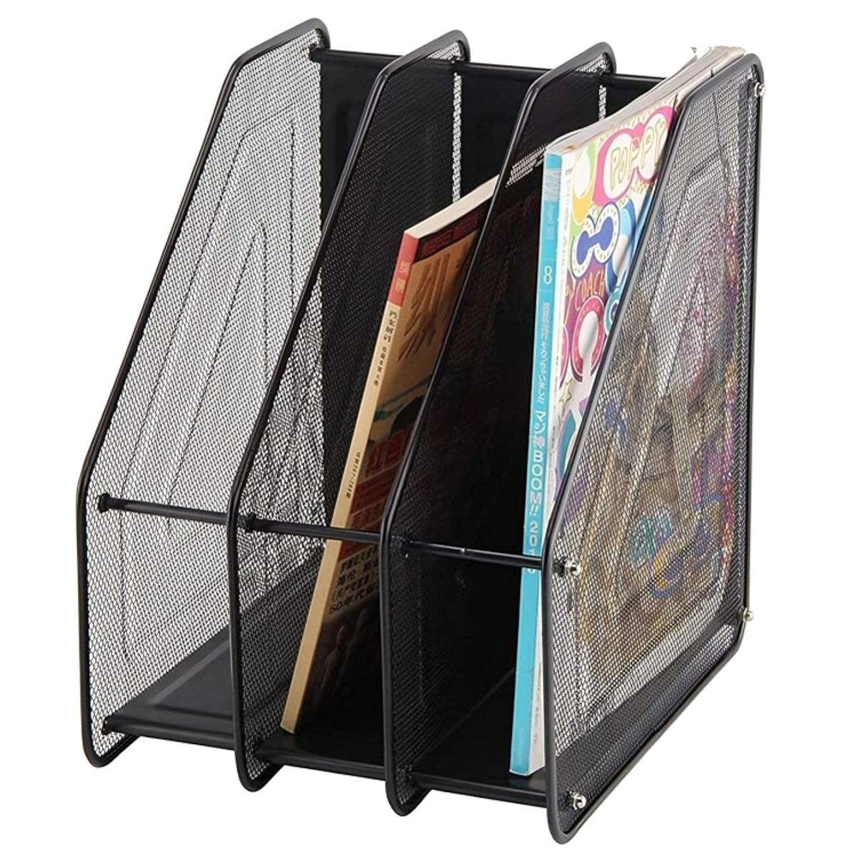 GENERICO - Organizador metálico 3 rejillas de Documentos de escritorio