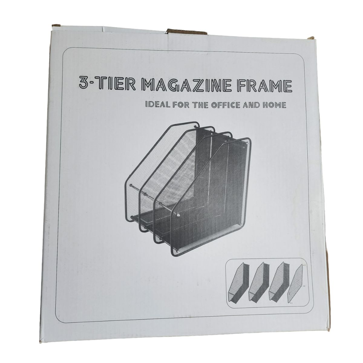 GENERICO - Organizador metálico 3 rejillas de Documentos de escritorio