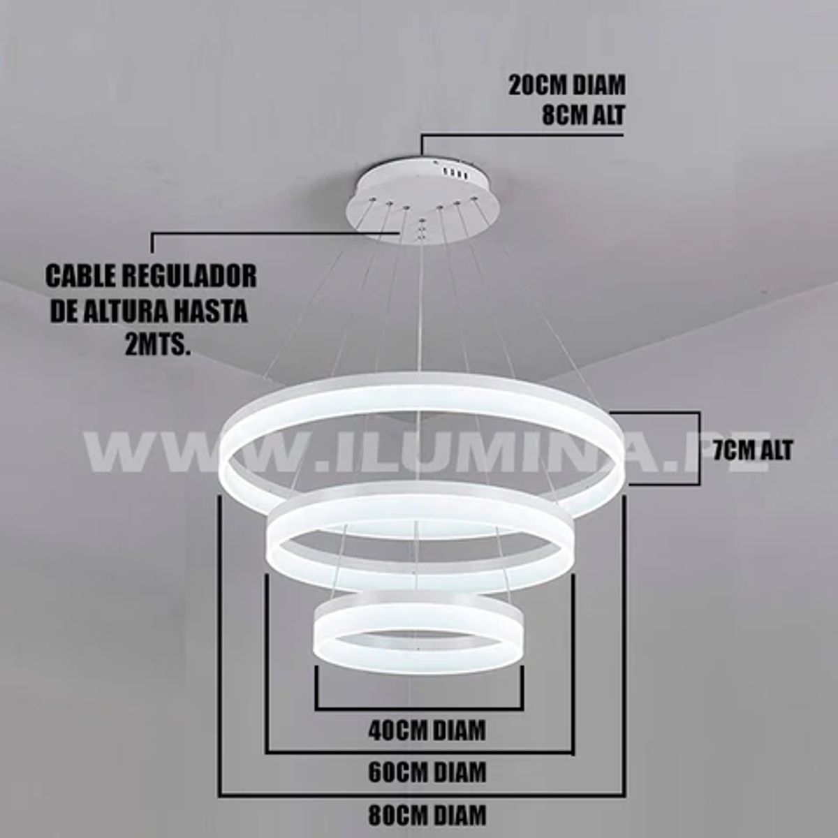 GENERICO - Lámpara Colgante Premium Led White