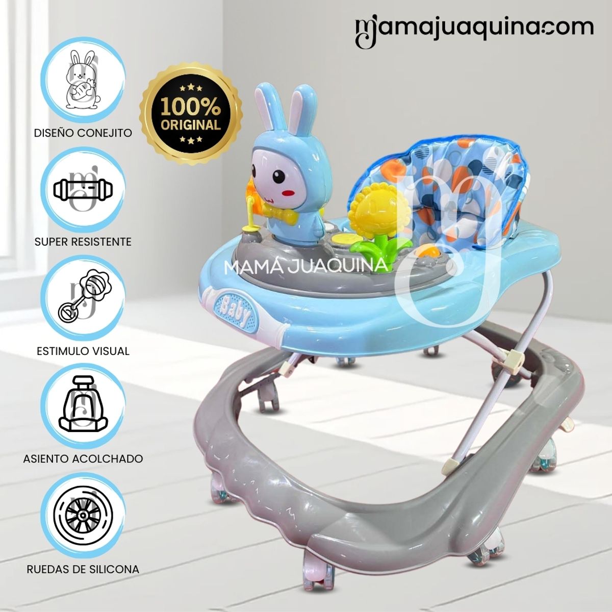 BABY - Andador Plegable «BUNNY KAWAII» Edición Limitada Light Blue