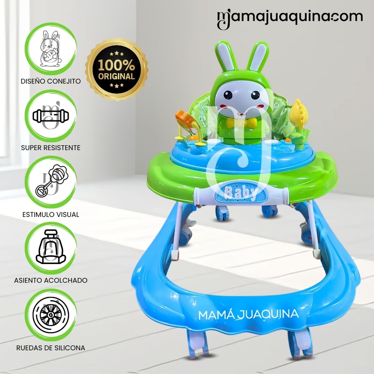 BABY - Andador Plegable «BUNNY KAWAII» Edición Limitada Green