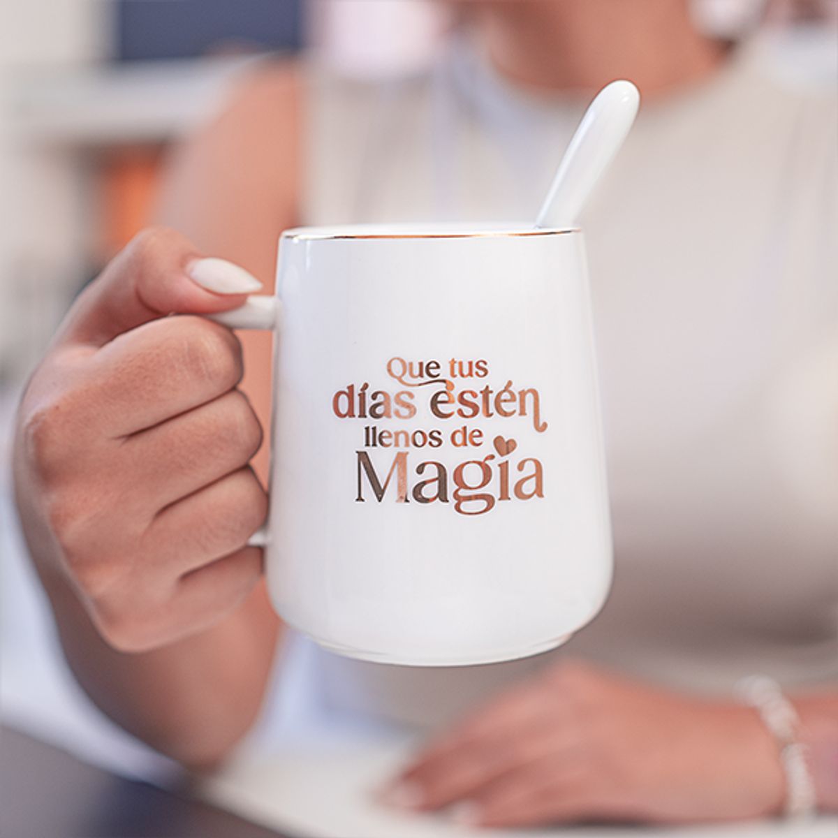 MAGIA PE - Taza Blanca  Que tus días esten llenos de Magia - Magiape