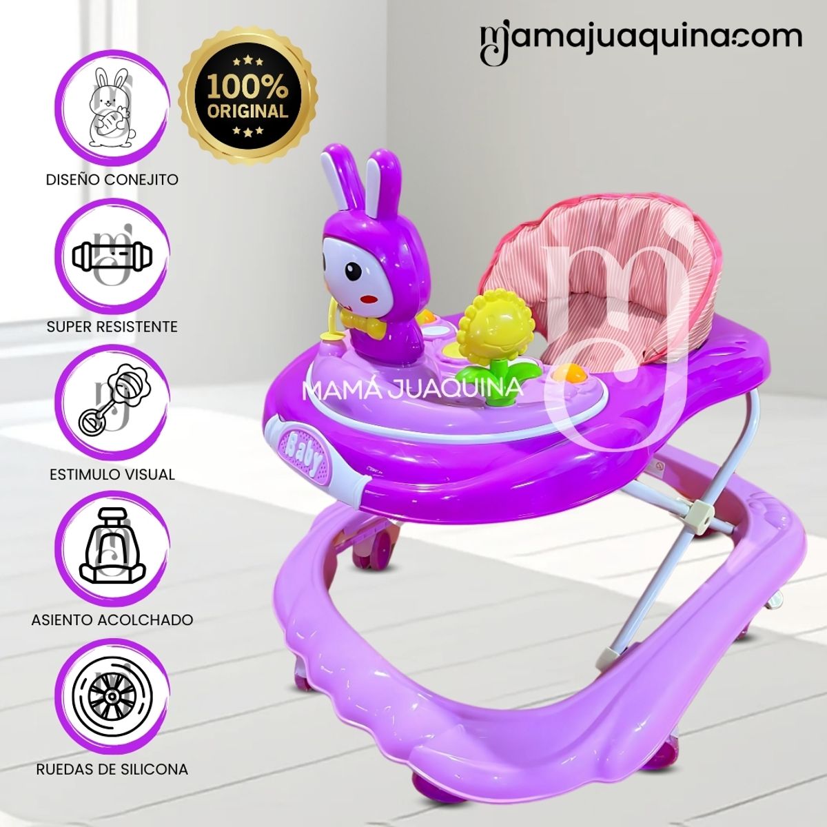 BABY - Andador Plegable «BUNNY KAWAII» Edición Limitada Purplee