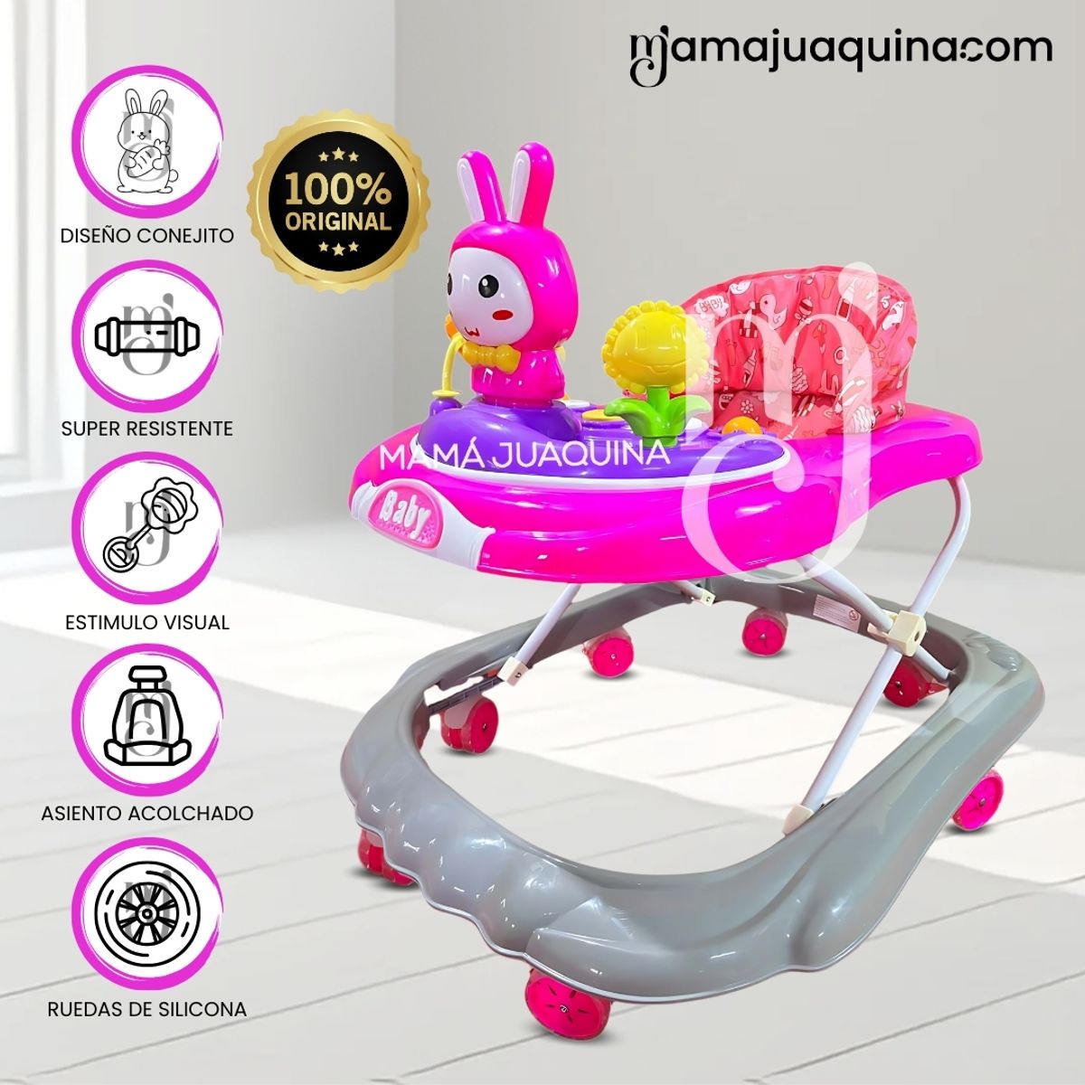 BABY - Andador Plegable «BUNNY KAWAII» Edición Limitada Fucsia