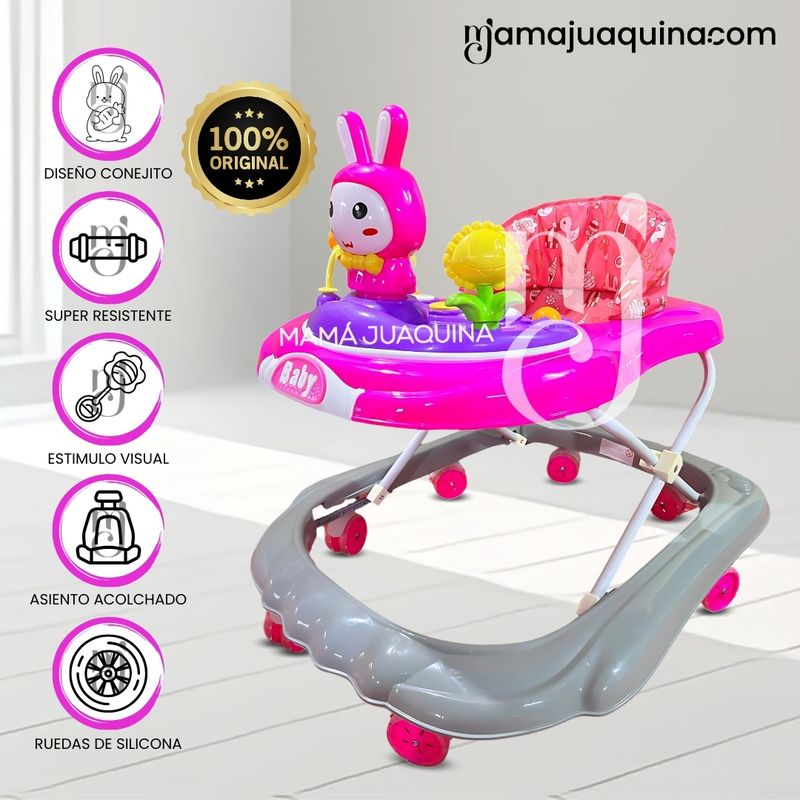 BABY - Andador Plegable «BUNNY KAWAII» Edición Limitada Fucsia