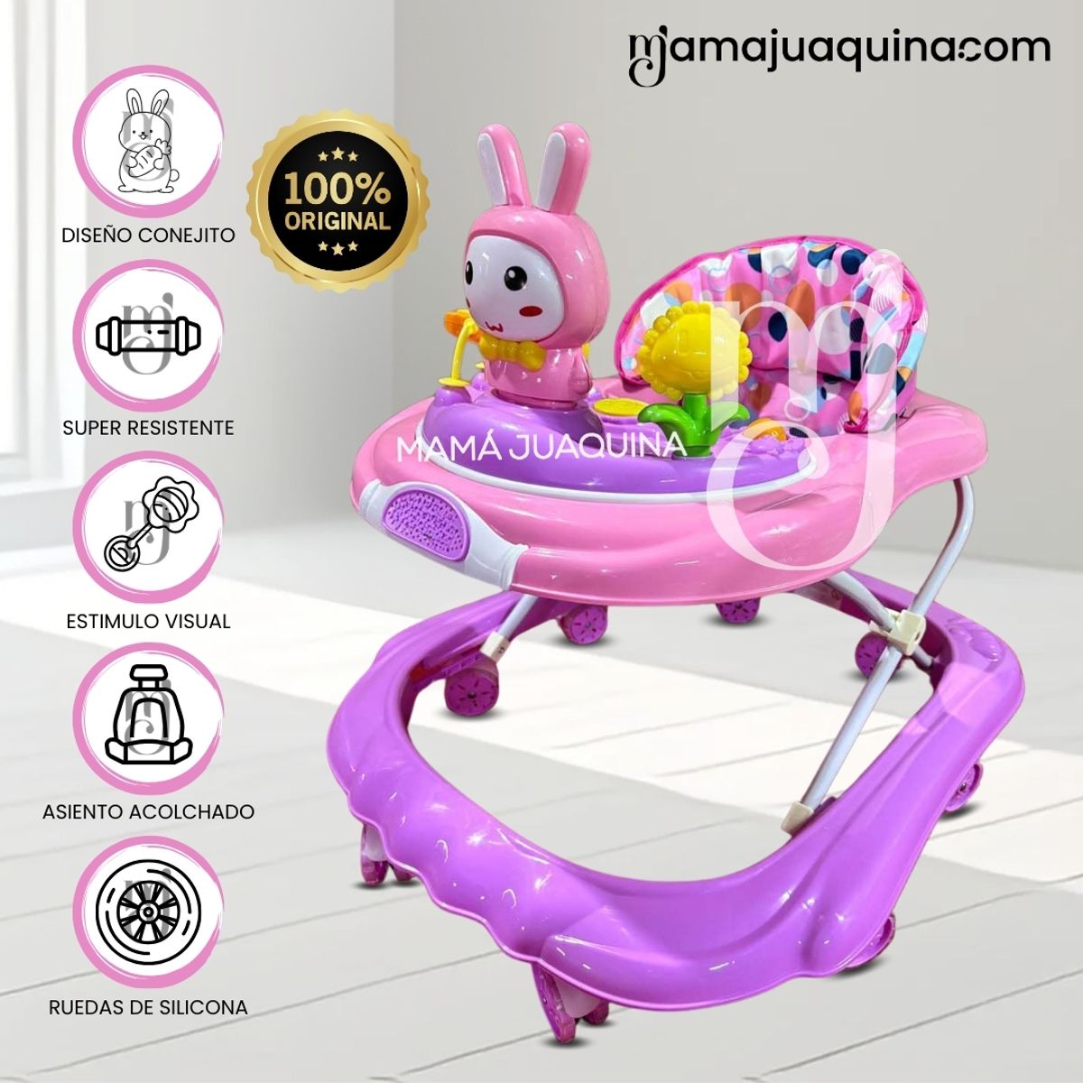 BABY - Andador Plegable «BUNNY KAWAII» Edición Limitada Light Pink